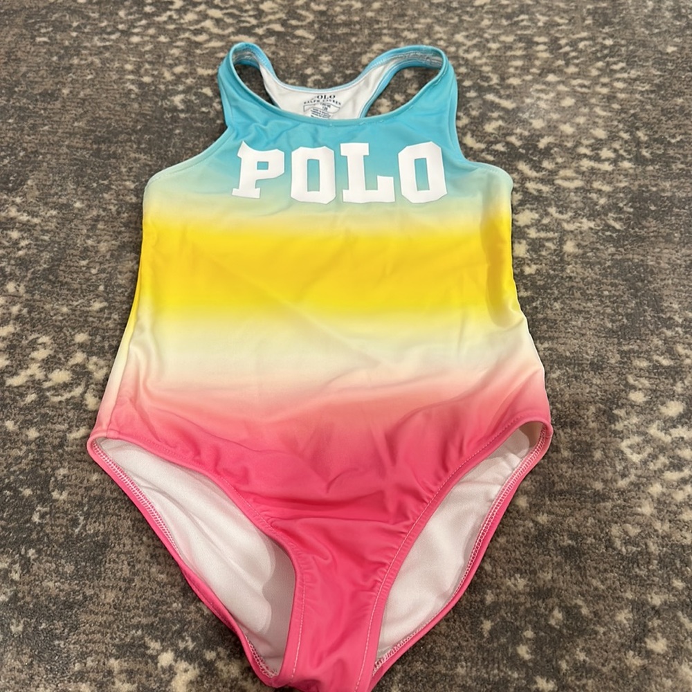 POLO RALPH LAUREN TANK BACK KIDS SWIMSUIT SIZE 6 - Picture 3 of 7
